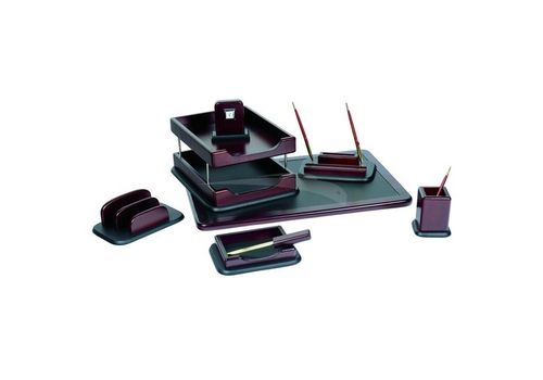 ENSEMBLE DE BUREAU EN BOIS 8 PIÈCES - BORDEAU au meilleur prix au Maroc