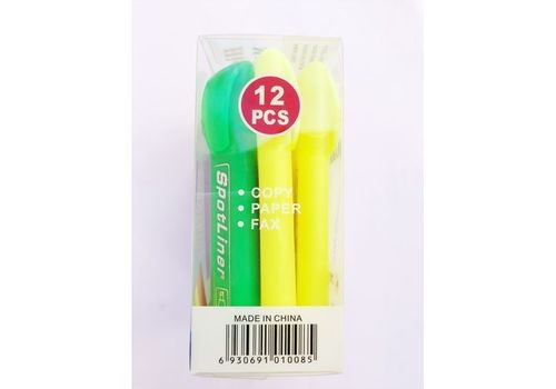 MARQUEUR FLUORESCENT SPOTLINER COULEURS - LOT DE 12 au meilleur prix au Maroc