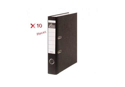 Pack de 10 Classeurs Simili Couleurs A4 32 cm x 28 cm dos 08 cm - Noir - SICLA au meilleur prix au Maroc