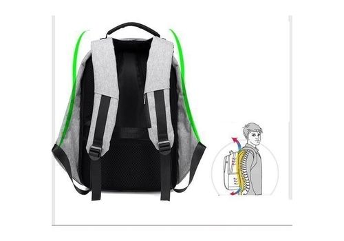 Sac à dos Anti Vol Multifonctions (à port USB) Gris au meilleur prix au Maroc