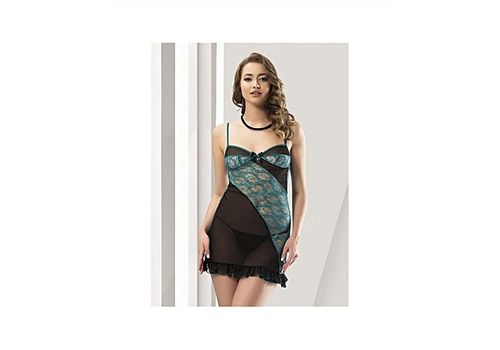 Primoda Chemise De Nuit + String - Vert - Noir au meilleur prix au Maroc