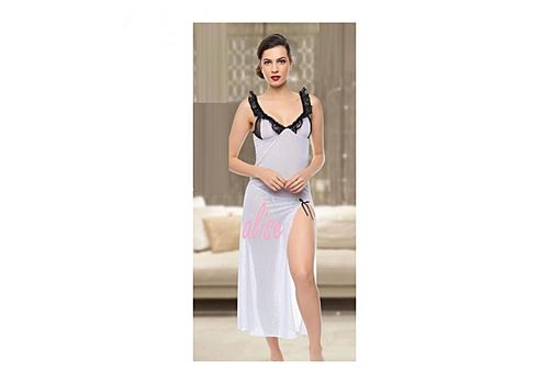 Ruselin Chemise De Nuit + String - Blanc au meilleur prix au Maroc