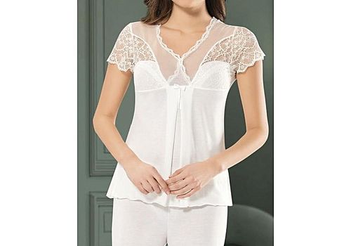 angel's story Ensemble de pyjama 2 pièce pour Femme - Blanc au meilleur prix au Maroc