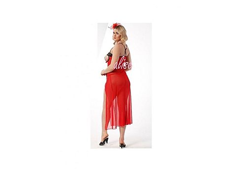 Ruselin Chemise De Nuit + String - Rouge au meilleur prix au Maroc