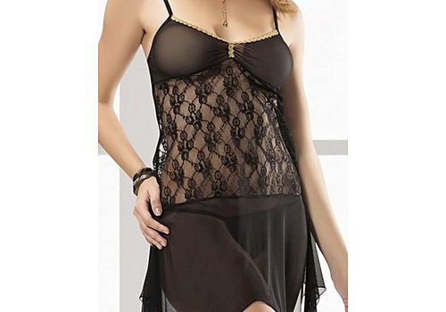 Primoda Chemise De Nuit + String - Noir au meilleur prix au Maroc