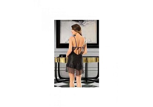 angel's story Chemise De Nuit 2 pièce satin dentelle détaillée courte nuit matin ensemble - Noir au meilleur prix au Maroc