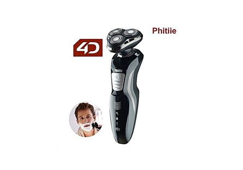 Phitiie Rasoir Electrique rechargeable lavable 360° système de rasage 4D rotary shaver BG308 au meilleur prix au Maroc