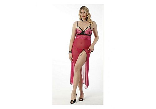 Chemise De Nuit + String - Rose au meilleur prix au Maroc