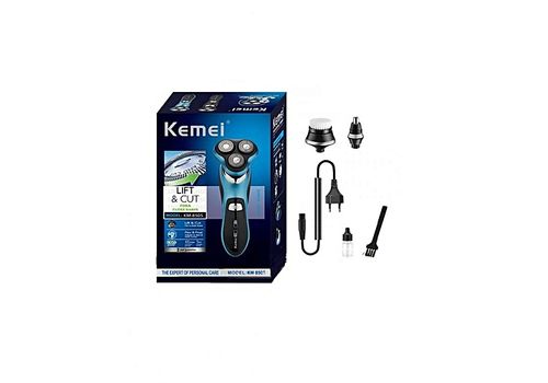 KEMEI Rasoir électrique 3 en 1 lavable rechargeable rasage machine nez tondeuse barbeador 4D barbe et brosse nettoyante ORIGINAL au meilleur prix au Maroc
