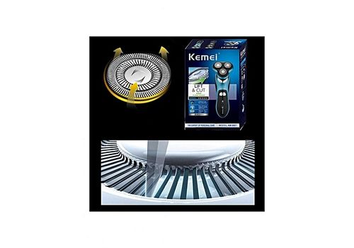 KEMEI Rasoir électrique 3 en 1 lavable rechargeable rasage machine nez tondeuse barbeador 4D barbe et brosse nettoyante ORIGINAL au meilleur prix au Maroc