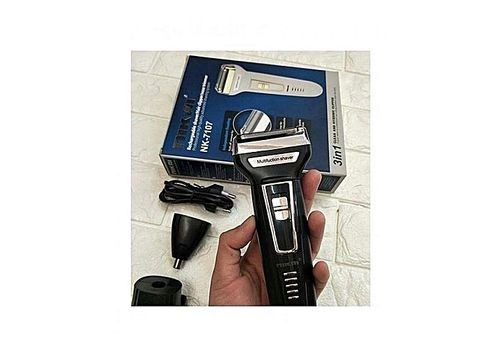 Nikai Tondeuse rechargeable rasoir et tondeuse -NK- 7107 Multifunction 3 EN 1: RASOIR TONDEUSE ET NETTOIE NEZ au meilleur prix au Maroc