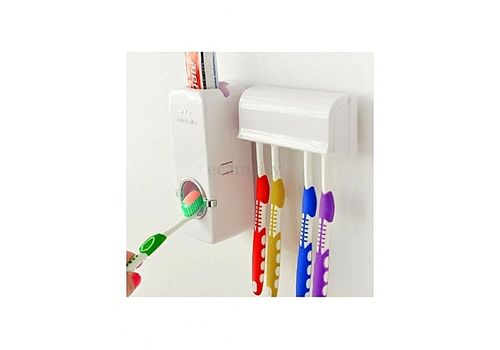 Touch me! Distributeur Automatique Dentifrice avec Porte Brosse à Dent Collé au Mur au meilleur prix au Maroc