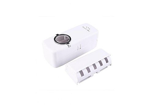 Touch me! Distributeur Automatique Dentifrice avec Porte Brosse à Dent Collé au Mur au meilleur prix au Maroc