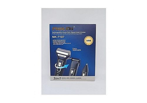 Nikai Tondeuse rechargeable rasoir et tondeuse -NK- 7107 Multifunction 3 EN 1: RASOIR TONDEUSE ET NETTOIE NEZ au meilleur prix au Maroc