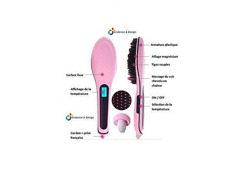 Pack Brosse cheveux lissante électrique + Brosse de nettoyage pour visage 5 en 1 au meilleur prix au Maroc