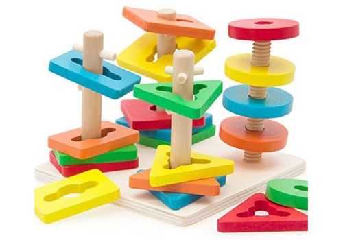 Tri géométrique en bois au meilleur prix au Maroc