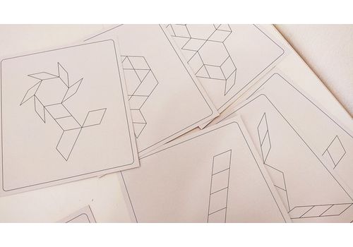 Tangrams Blocs en Bois Montessori Puzzles 130 Pièces au meilleur prix au Maroc