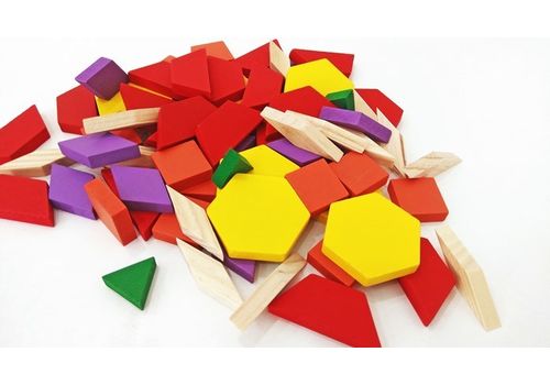Tangrams Blocs en Bois Montessori Puzzles 130 Pièces au meilleur prix au Maroc
