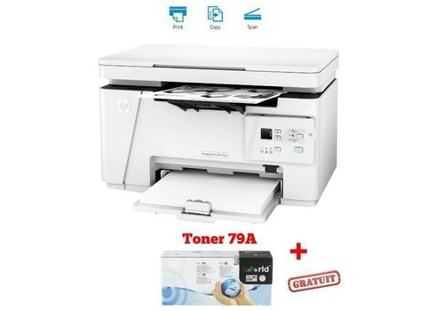 imprimante LaserJet M26A Multifonction - Noir ( Scan/copie/print ) + Toner 79A Compatible GRATUIT au meilleur prix au Maroc