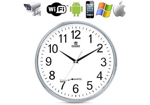 Horloge Ronde caméra espion Wifi Point to point Android iPhone iPad Full HD & Détection de mouvement IP au meilleur prix au Maroc