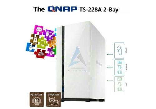QNAP TS-228A SERVEUR NAS DISKLESS, 2 BAIES, 1G DE RAM - Sans disques au meilleur prix au Maroc