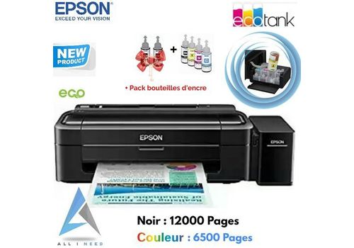 EPSON L310 IMPRIMANTE A RESERVOIRES COULEUR A4 12 000 PAGES NOIR 6500 PAGES EN COULEUR au meilleur prix au Maroc
