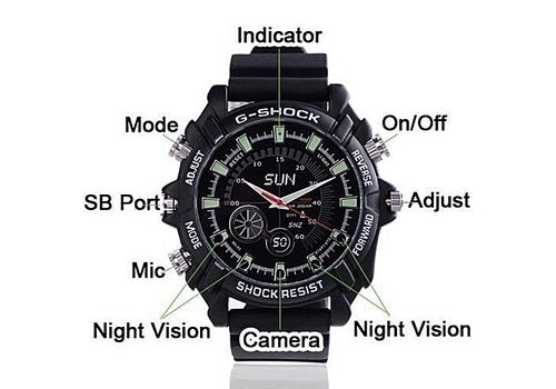 Top Tech Montre caméra espion HD 8Go IR au meilleur prix au Maroc