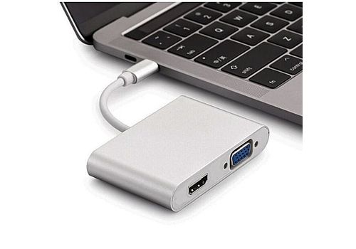 USB type C vers HDMI VGA Adapter USB 3.1 Type C vers VGA HDMI 4K UHD Convertisseur au meilleur prix au Maroc