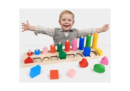 Jouets en bois numérique forme logarithmique au meilleur prix au Maroc