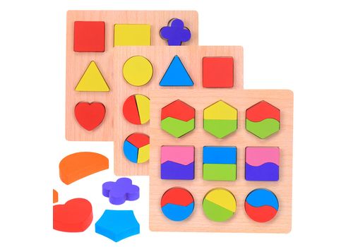 Pack de 3 Tableau De Formes Montessori au meilleur prix au Maroc