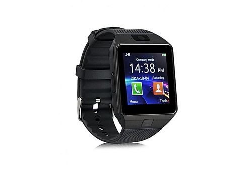 Smart Montre connectée Bluetooth & écran tactile & carte SIM - Gris-Noir au meilleur prix au Maroc