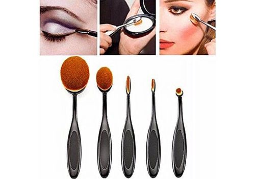 Pack de 5 Pinceaux ovale Maquillage Brosse A Dents Makeup Brush au meilleur prix au Maroc