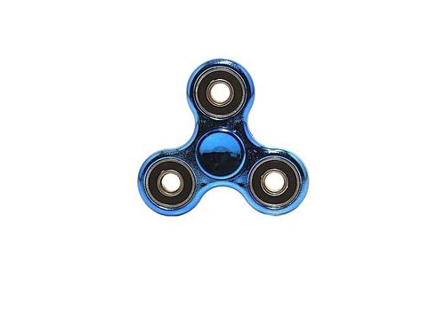 Hand Spinner Fidget Spinner Chromé - Bleu Marine au meilleur prix au Maroc