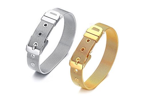 Rêve diamant Pack 2 Bracelets Ceinture en Acier Inoxydable - Argenté & Doré au meilleur prix au Maroc