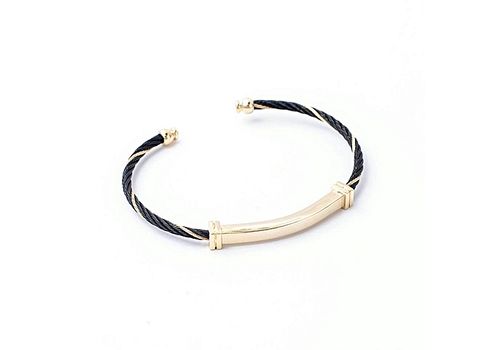 Rêve diamant Bracelet JH 100% en Acier Noir-Doré + Boite Cadeau au meilleur prix au Maroc