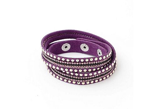 Rêve diamant Bracelet en Strass - Mauve au meilleur prix au Maroc