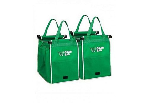 GRAB BAG Sac de Courses, Réutilisables, Spécial Caddie + Un Autre Gratuit (x2) au meilleur prix au Maroc