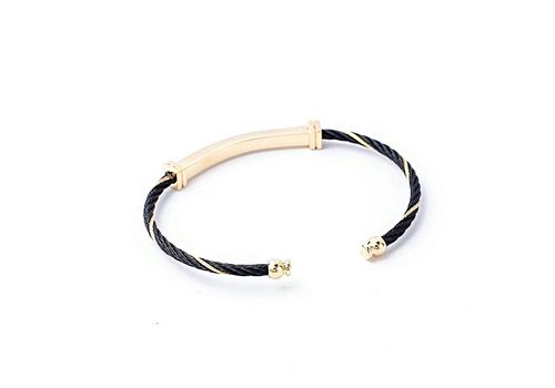 Rêve diamant Bracelet JH 100% en Acier Noir-Doré + Boite Cadeau au meilleur prix au Maroc