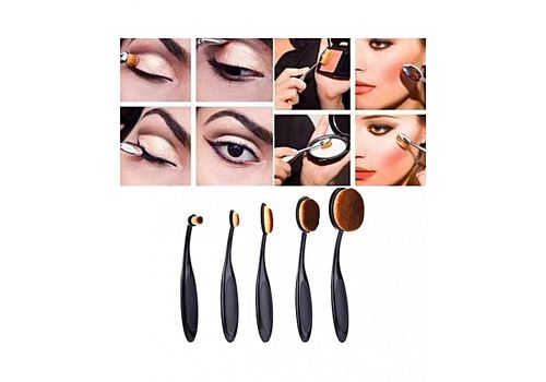 Pack 5 Pinceaux Brosse A Dents Maquillage Pinceaux Professionnel Ovale au meilleur prix au Maroc