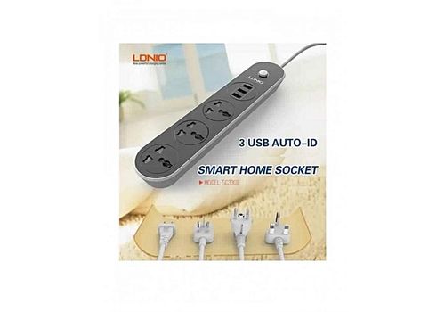 LDNIO Prise Mural 1.6M Originales sc3301multiprise Parafoudre Protection + 3Usb 3.1A au meilleur prix au Maroc