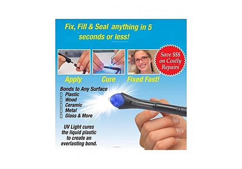 As Seen On TV Stylo 5 Second Fix Bonding Compound De Réparation Avec Lumière UV Et La Colle De Plastique Liquide Super Puissante au meilleur prix au Maroc