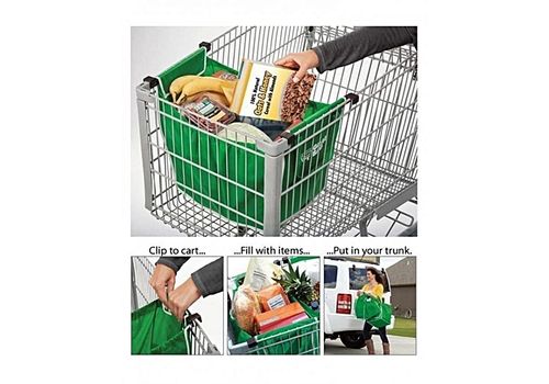 GRAB BAG Sac de Courses, Réutilisables, Spécial Caddie + Un Autre Gratuit (x2) au meilleur prix au Maroc