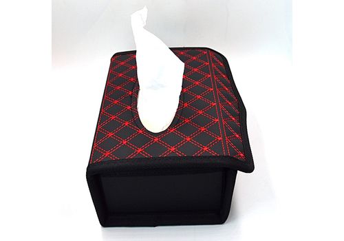 Boîtes à Mouchoirs en Cuir PU Tissue Box Décoration Voiture Rectangle(rouge) au meilleur prix au Maroc