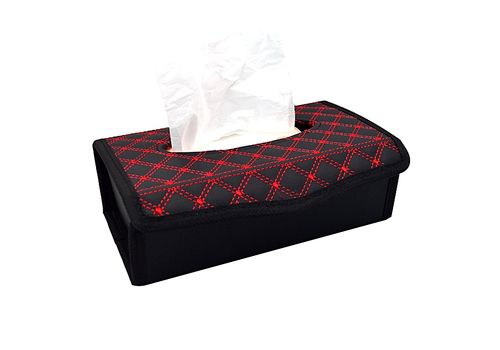 Boîtes à Mouchoirs en Cuir PU Tissue Box Décoration Voiture Rectangle(rouge) au meilleur prix au Maroc