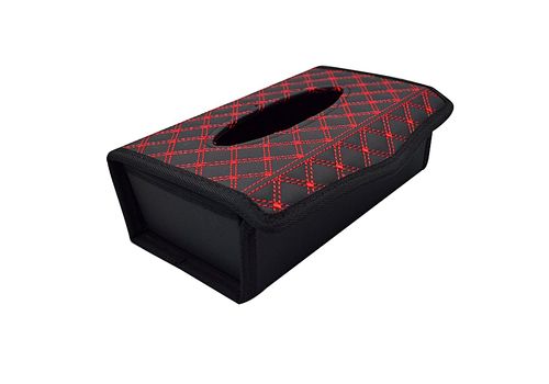 Boîtes à Mouchoirs en Cuir PU Tissue Box Décoration Voiture Rectangle(rouge) au meilleur prix au Maroc