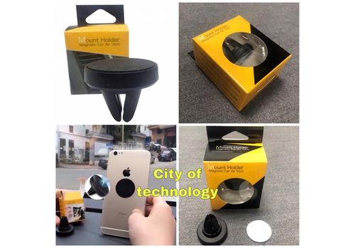 Support Magnétique Air Vent Mount Support Voiture Pour Smartphones -Gps - Noir au meilleur prix au Maroc