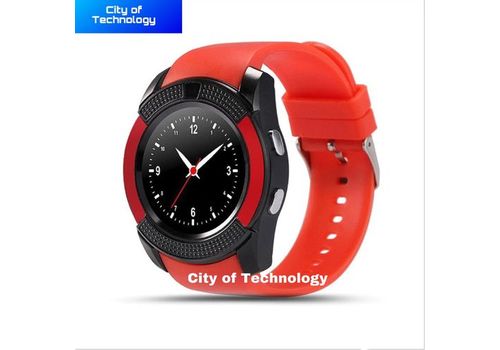 Smart Watch V8 rouge  AA version internationale Appel -message -bluetooth V20 au meilleur prix au Maroc
