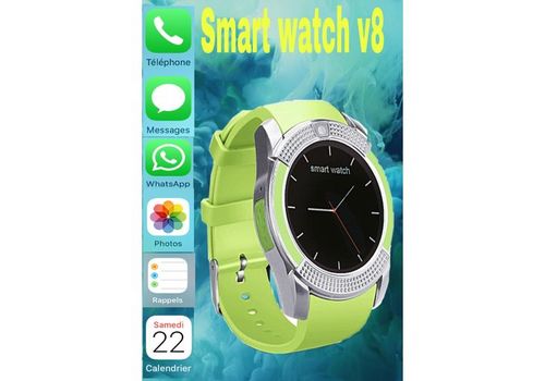 Watch V8 vert Intelligente montre au meilleur prix au Maroc