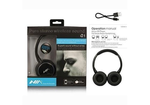 Casque Q1 Bluetooth avec micro Support SD Micro / SD Radio / Entrée Aux - Noir au meilleur prix au Maroc