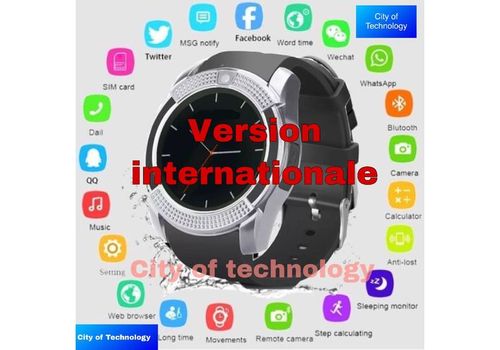 Smart Watch V8 Noir au meilleur prix au Maroc